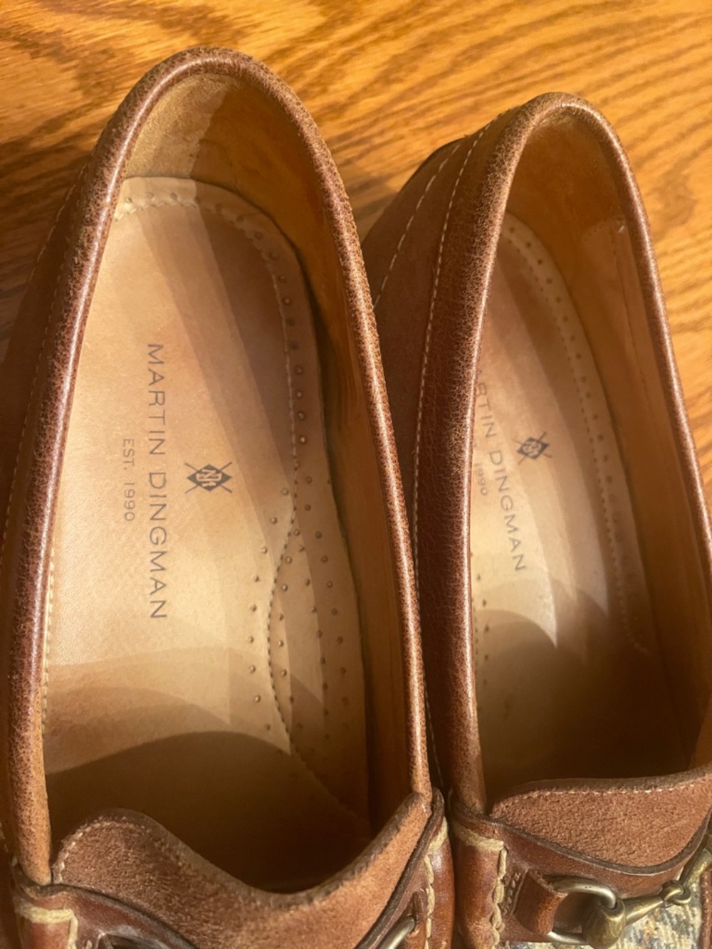 Martin Dingman Chestnut Brown Suede Horsebit Loafers - Picture 4 of 7